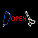 Scissor With Clipper Logo Open Handmade Art Neon Sign