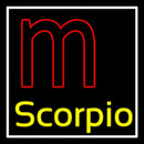 Scorpio Zodiac White Border Handmade Art Neon Sign