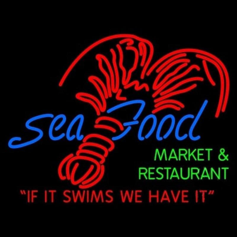 Seafood Handmade Art Neon Sign