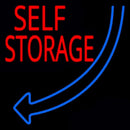Self Storage Block Blue Arrow Handmade Art Neon Sign