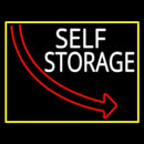 Self Storage Block With Yellow Border Handmade Art Neon Sign