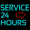 Service 24 Hours Handmade Art Neon Sign