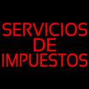 Servicios De Impuestos Handmade Art Neon Sign