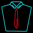 Shirt With Tie Logo Handmade Art Neon Sign
