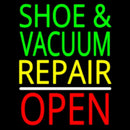 Shoe And Vacuum Repair Open Handmade Art Neon Sign
