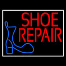 Shoe Repair Logo With Border Handmade Art Neon Sign