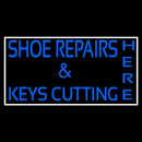 Shoe Repairs Key Cutting Here With Border Handmade Art Neon Sign