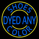 Shoes Dyed And Color With Yellow Border Handmade Art Neon Sign