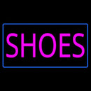 Shoes Rectangle Blue Handmade Art Neon Sign