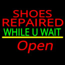 Shoes Repaired While You Wait Open Handmade Art Neon Sign