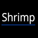 Shrimp Cursive 4 Handmade Art Neon Sign