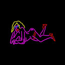 Sleeping Sexy Girl Handmade Art Neon Sign