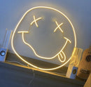 Smile neon sign