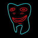 Smiley Teeth Logo Handmade Art Neon Sign
