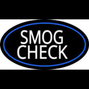 Smog Check Logo Blue Oval Handmade Art Neon Sign