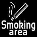 Smoking Area Handmade Art Neon Sign