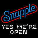 Snapple Yes We are Open Handmade Art Neon Sign