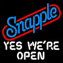 Snapple Yes We are Open Handmade Art Neon Sign