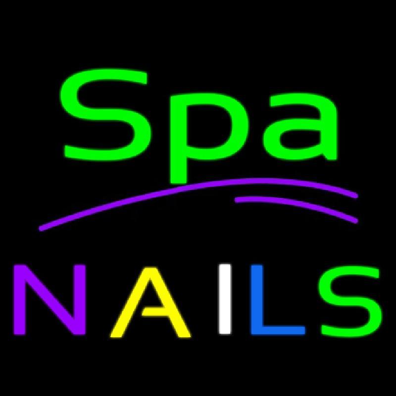 Spa Nails In Rainbow Neon Handmade Art Neon Sign