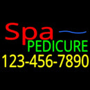 Spa Pedicure With Phone Number Handmade Art Neon Sign