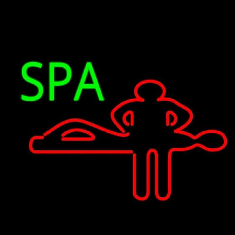 Spa With Red Logo Handmade Art Neon Sign