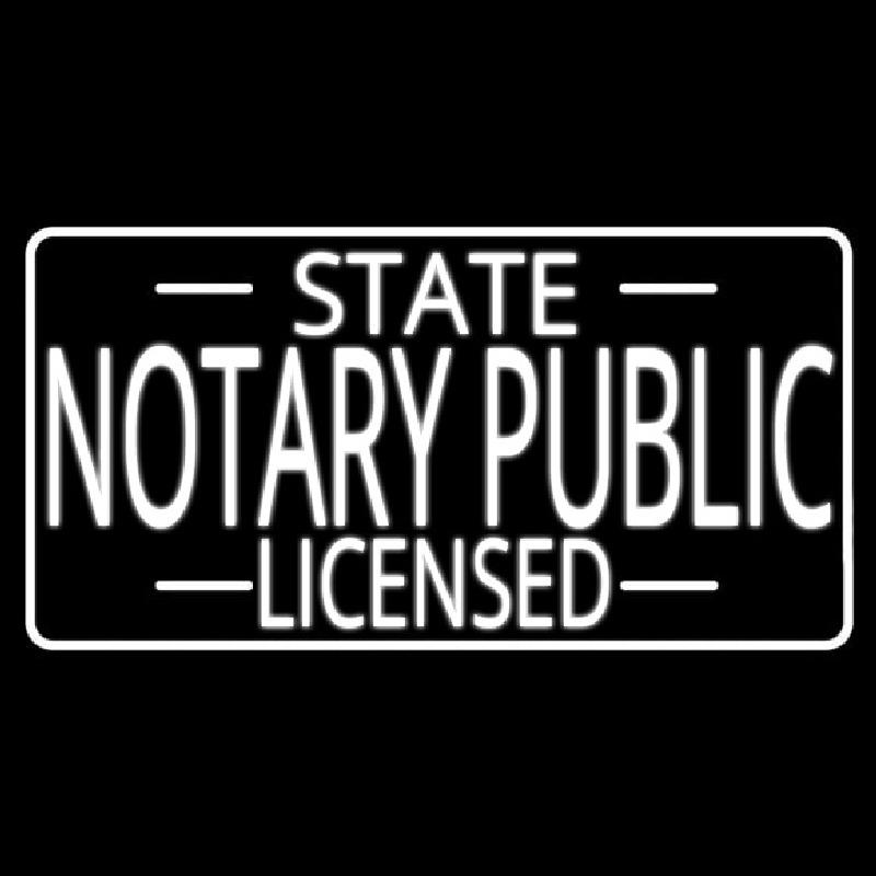 State Notary Public Licensed Handmade Art Neon Sign