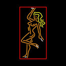 Strip Girl Pose Handmade Art Neon Sign