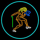 Strip Girl With Hat And Stick Handmade Art Neon Sign