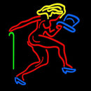 Strip Girl With Hat And Stick Handmade Art Neon Sign