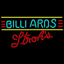 Strohs Billiards Text Borders Pool Beer Sign Handmade Art Neon Sign