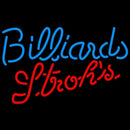 Strohs Billiards Text Pool Beer Sign Handmade Art Neon Sign