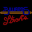 Strohs Billiards Text With Stick Pool Beer Sign Handmade Art Neon Sign