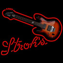 Strohs Guitar Beer Sign Handmade Art Neon Sign