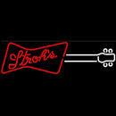 Strohs Guitar Red White Beer Sign Handmade Art Neon Sign