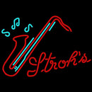 Strohs Saxophone Handmade Art Neon Sign