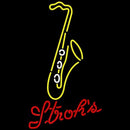Strohs Yellow Poker Beer Sign Handmade Art Neon Sign