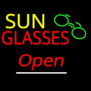 Sun Glasses Open White Line Handmade Art Neon Sign