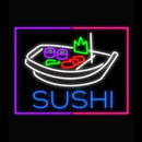 Sushi Boat Handmade Art Neon Sign