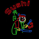 Sushi Chef Logo Handmade Art Neon Sign