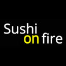 Sushi On Fire Handmade Art Neon Sign