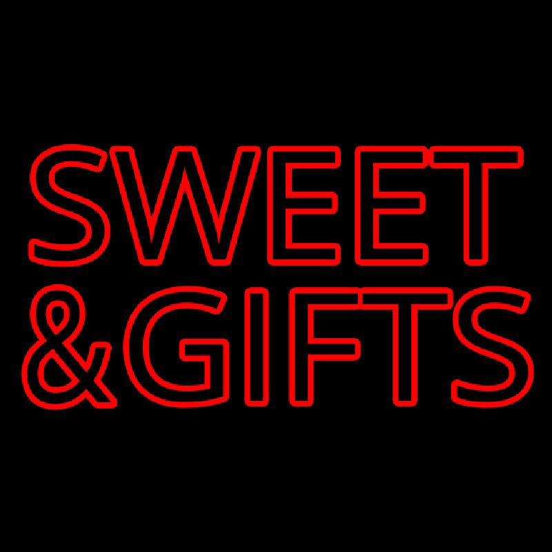 Sweets And Gifts Red Handmade Art Neon Sign