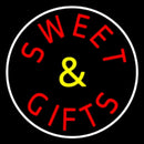 Sweets And Gifts With Border Handmade Art Neon Sign
