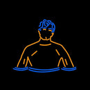 Swimming Boy Handmade Art Neon Sign