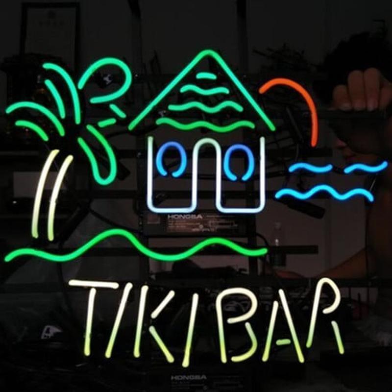 TIKI BAR TROPICAL Handmade Art Neon Sign