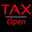 Tax Open White Line Handmade Art Neon Sign