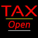 Tax Open Yellow Line Handmade Art Neon Sign