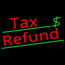 Tax Refund Green Line Handmade Art Neon Sign