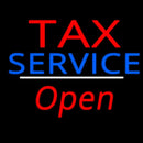 Tax Service Open White Line Handmade Art Neon Sign
