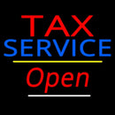 Tax Service Open Yellow Line Handmade Art Neon Sign