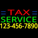 Tax Service With Phone Number Handmade Art Neon Sign